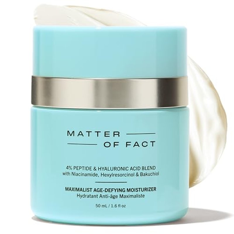 MATTER OF FACT Maximalist Age-Defying Moisturizer, Peptide & Hyaluronic Acid Face Cream with Niacinamide and Bakuchiol, Plumping Hydration for Fine Lines & Uneven Tone, 50mL / 1.6 Fl Oz