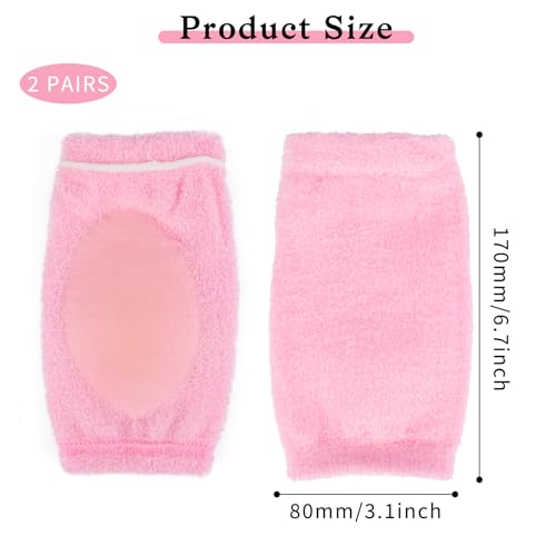 KALIONE 2 Pairs Elbow Moisturizing Sleeve Elbow Gel Cover Heel Socks Elbow Sleeves Elbow Pads for SPA Moisturizing Dry Cracked Skin Care