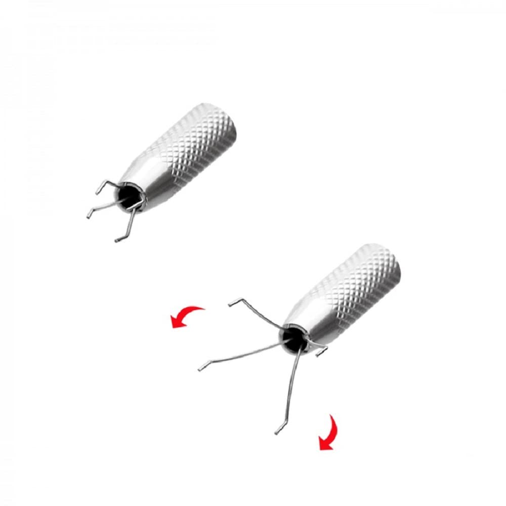 Pierced Owl Push-In Syringe Style Quad Prong Small Bead Holder Piercing Tool (Large (4.8" Length))