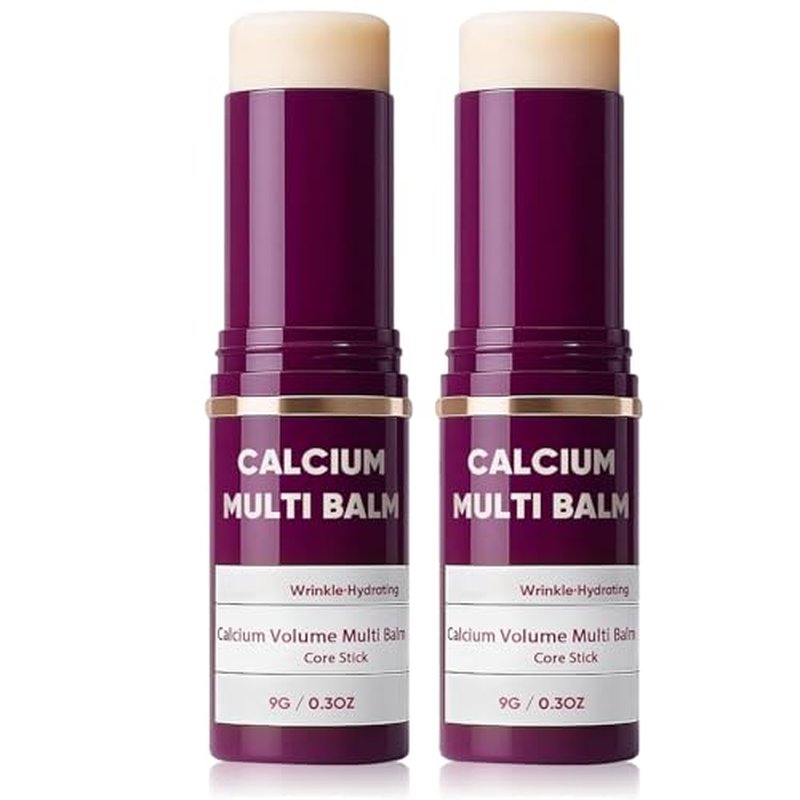 Cemenrete Calcium Multi Balm, Calcium Volume Multi Balm, Korean Anti-Aging Formula for Face, Eyes & Neck - Hydrating, Firming Skin Treatment with Collagen & Vitamin D (2 pcs)