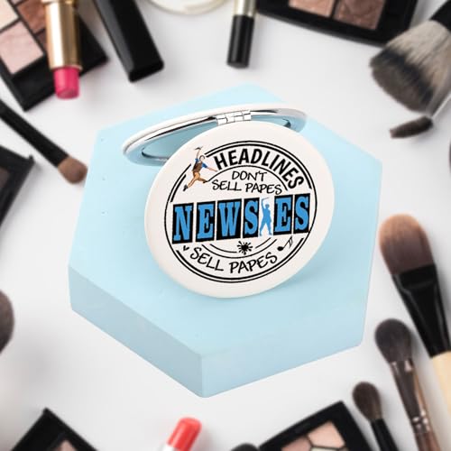 SEIRAA Musical Pocket Mirror Musical Gifts Headlines Don't Sell Papes Sell Papes Musical Compact Mirror (New sies)