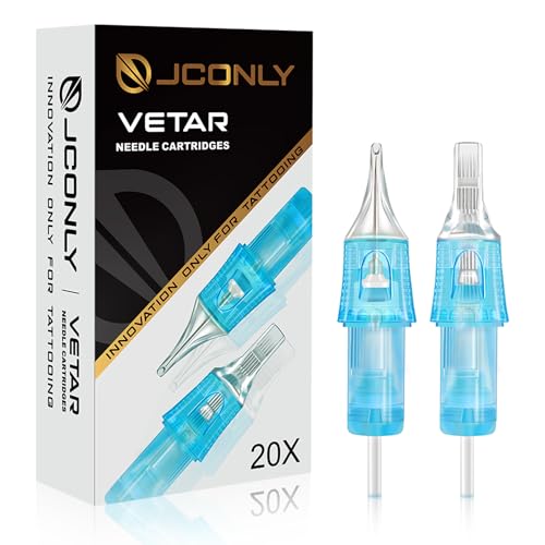 Rayyl VETAR Tattoo Cartridge Needles - 20Pcs 1023CML Round Liner #10 Standard Tattoo Needles for Machine Kit