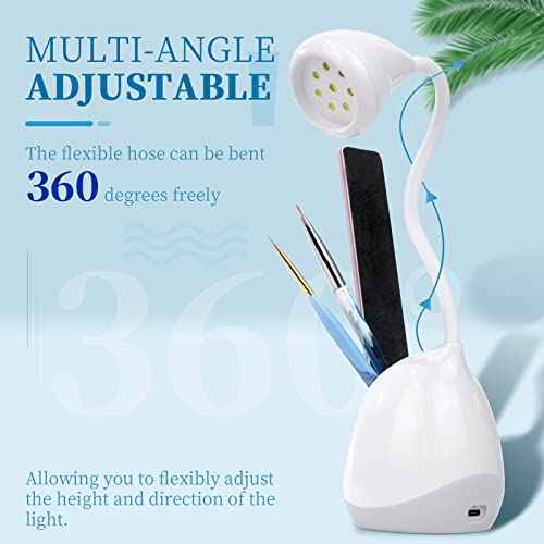 SAVILAND Rechargeable Nail Led Lamp - 36W Mini U V Light for Gel Nails with Nail Brush Holder Gel Nail Lamp and Flash Cure Light for Nails Portable U V Lamp for Resin Curing for Home DIY Nail Salon