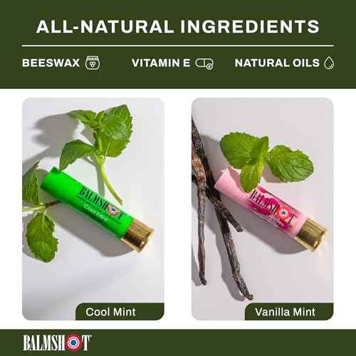 BALMSHOT Lip Balm 4 Pack (Minty Combo Variety Pack)