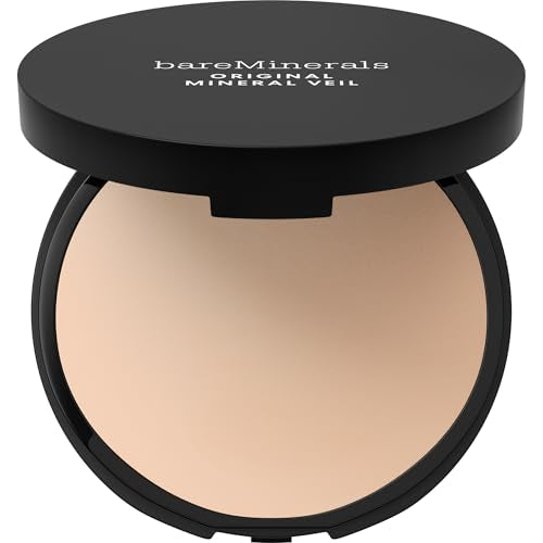 bareMinerals Original Mineral Veil Talc-Free Pressed Setting Powder, Weightless Blurring & Matte Finishing Powder, Pore Minimizer, Extends Makeup Wear, Vegan