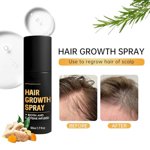 Halo Grow Hair Growth Spray, Hair Thickening Spray for Fine Hair, Volumizing & Moisturizing Treatment with Natural Ingredients, For Men & Women, 1.7 Fl Oz