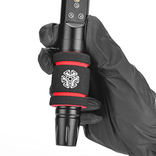 COHEALI 10pcs Tattoo Grip Foam Tube Grips Pen Covers Machine Sleeve Accessories for Tattooing Red