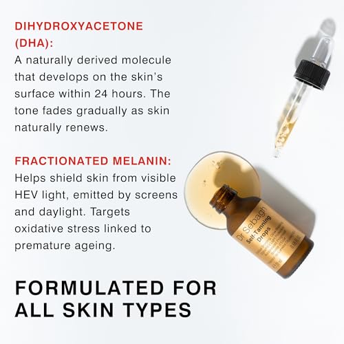 Dr Sebagh Self-Tanning Drops (0.68 fl oz) - Customizable Self Tanner Drops for Face - Streak-Free, Scent-Free Face Tan Drops - Natural Golden Glow Sunless Tanning Drops for Radiant Skin