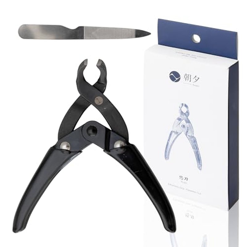 Asayu Japan Nail Clippers for Thick Nails ? Ergonomic Japanese Nail Trimmer with Lever-Action | High-Carbon Steel (S58C) | Precision for Ingrown Nails & Seniors | Includes Nail File | Made in Japan