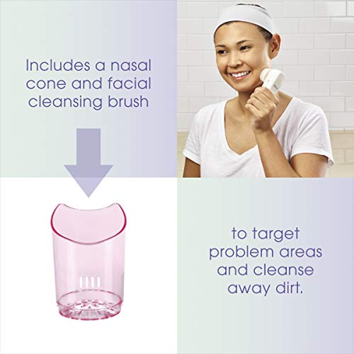 True Glow by Conair Gentle Mist Moisturizing Facial Steamer with Cleansing Brush