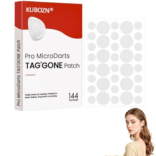 KUBOZN Pro MicroDarts Patch, Hydrocolloid with Salicylic Acid, 144 Count, Invisible Blemish Cover (1Box)
