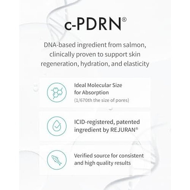 REJURAN¢ç Moisture Treatment Ampoule, c-PDRN¢ç - Deep Hydrating Face Serum for Instant & Long-Lasting Moisture, Soothing, Skin Barrier Boost, Moisture Lock with PDRx. Korean Skin Care (1.01 fl oz)