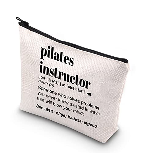 WCGXKO Pilates Instructor Gift Pilates Gifts Pilates Lover Gift Pilates Teacher Zipper Pouch Cosmetic Bag (pilates instructor)