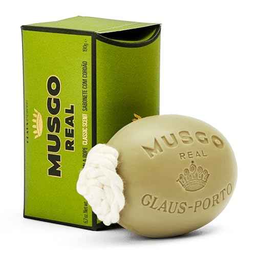 Claus Porto - Classic Scent Soap on a Rope | Woody Scent with Violet | Walnut Extract + Vegetable Oil Base | Rich, Smooth, Creamy Body Soap for Men + Women | Handcrafted, Long Lasting (190g | 6.7 oz)