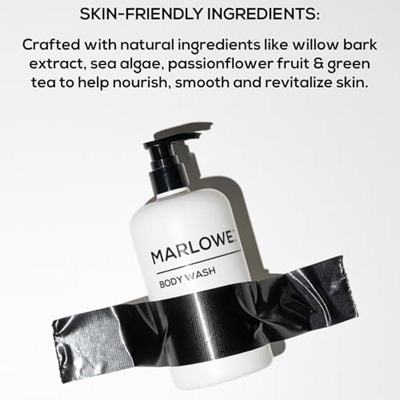 Marlowe Men's Body Wash & Face Cleanser Bundle | Refreshing Natural Extracts & Purifying Formula