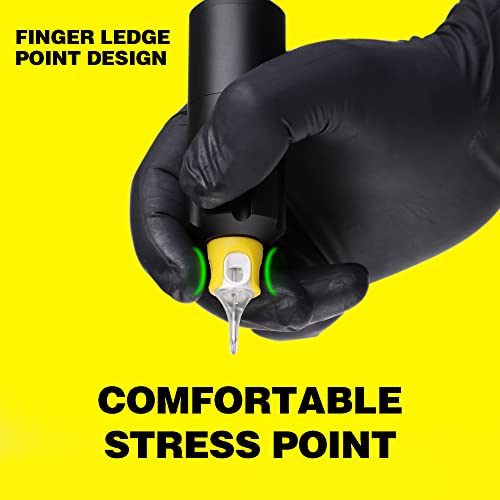 Hawink 9RL Tattoo Needles Cartridge #10 Bugpin 9 Round Liner X-Taper 16PCS with Membrane Professional Disposable Finger Ledge Cartridges EN05S-FG-16-1009RL