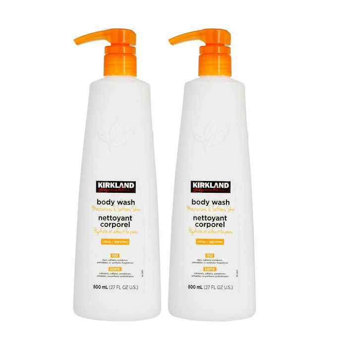 Kirkland Signature Liquid Body Wash, Natural Citrus, 27 fl oz, 2-count (Pack of 2)