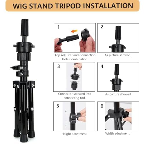 23 Inch Canvas Block Mannequin Head for Wigs Making Display with Wig Caps, T Pins, C Bristle Brush