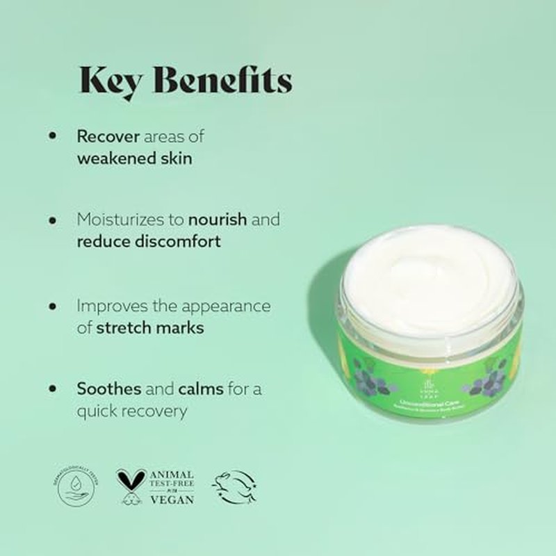 LUMA & LEAF Unconditional Care Whipped Body Butter ? 5 fl oz Natural Shea Butter Body Cream with Grapeseed Oil, Tasmanian Pepperberry & Vitamin E ? Ideal for Deep Hydration & Scar Repair