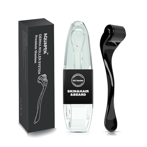 Derma Roller 540 Titanium Microneedles for Face, Scalp & Beard Care | 0.25mm Needle Depth | Premium Durable Design | Hypoallergenic & Easy-Clean | Unisex for Women & Men