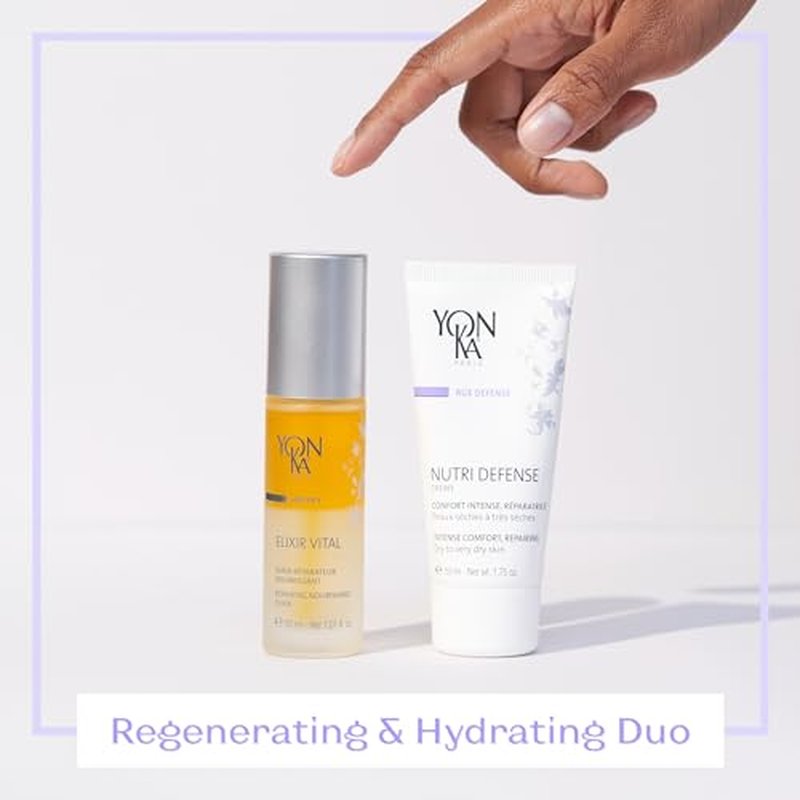 Yonka Nutri-Defense Creme, Nourishing Dry Skin Facial Moisturizer, Rich Shea Butter Treatment Cream with Prebiotics and Probiotics, Dry and Sensitive Skin, Paraben-Free