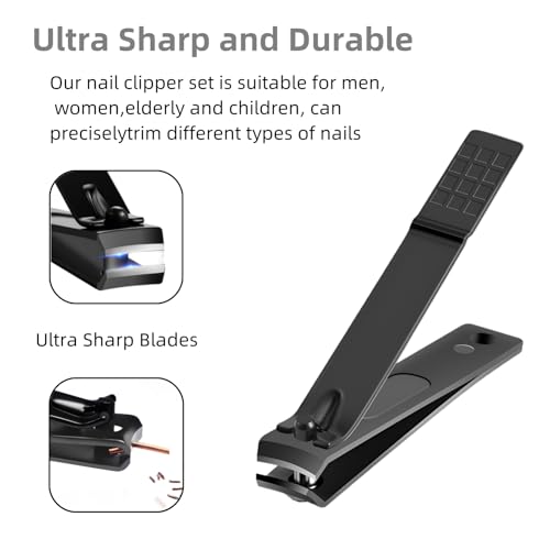 Nail Clippers Set, 10 PCS Professional Manicure Set and Pedicure Kit with Travel Case,Stocking Stuffers, Christmas Gift for Men and Women