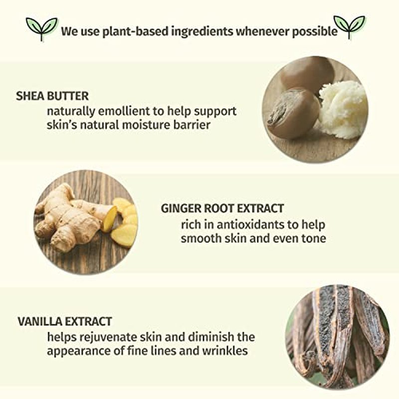 HEMPZ Body Lotion - Vanilla & Ginger Daily Moisturizing Cream, Shea Butter Hand and Body Moisturizer - Hemp Lotion - Skin Care Products, Hemp Seed Oil - 17 oz.