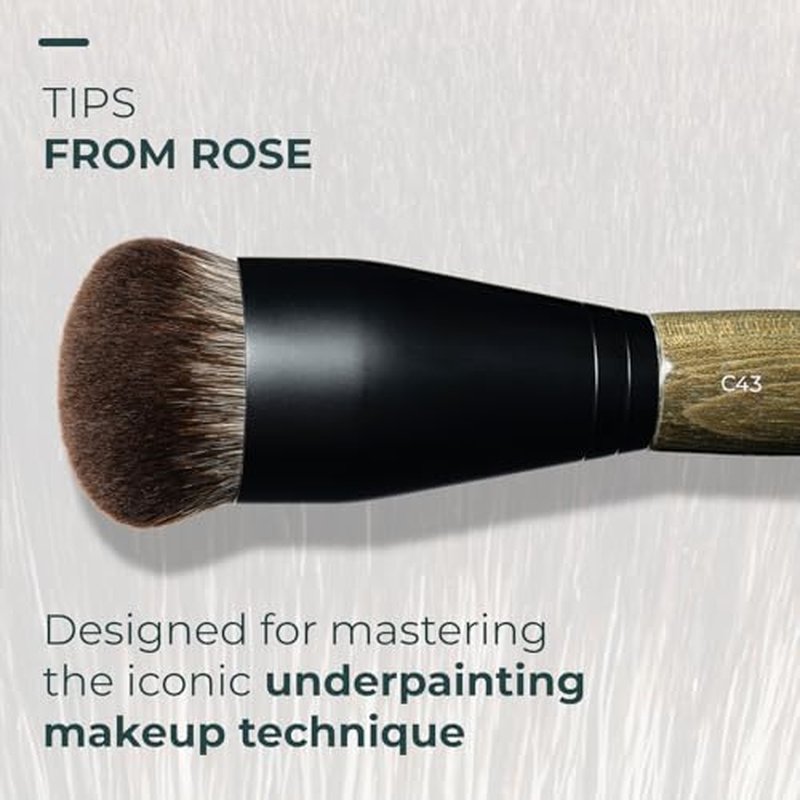 Rose and Ben Beauty C43 Cream Sculpting Brush | Precision Buffing for Cream & Liquid Makeup | Seamless Blending & Sculpting | Cruelty-Free Fibers