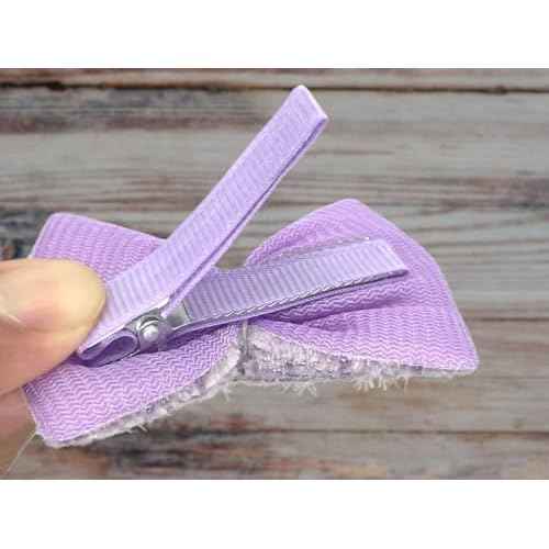 Hair Accessories Gift Set for Kids Purple Hair Clips Barrettes Ponytail Ties Bows Headbands with Mirror Unicorn Comb Gift Box for Daughter Teens Childs Little Girls