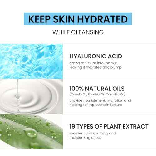 coxir ULTRA HYALURONIC CLEANSING OIL, Travel-Size, Korean Facial Cleanser l Blackhead, Makeup Removal with Hyaluronic Acid, Cruelty Free, No Mineral Oil [1.69fl.oz (Pack of 1)]