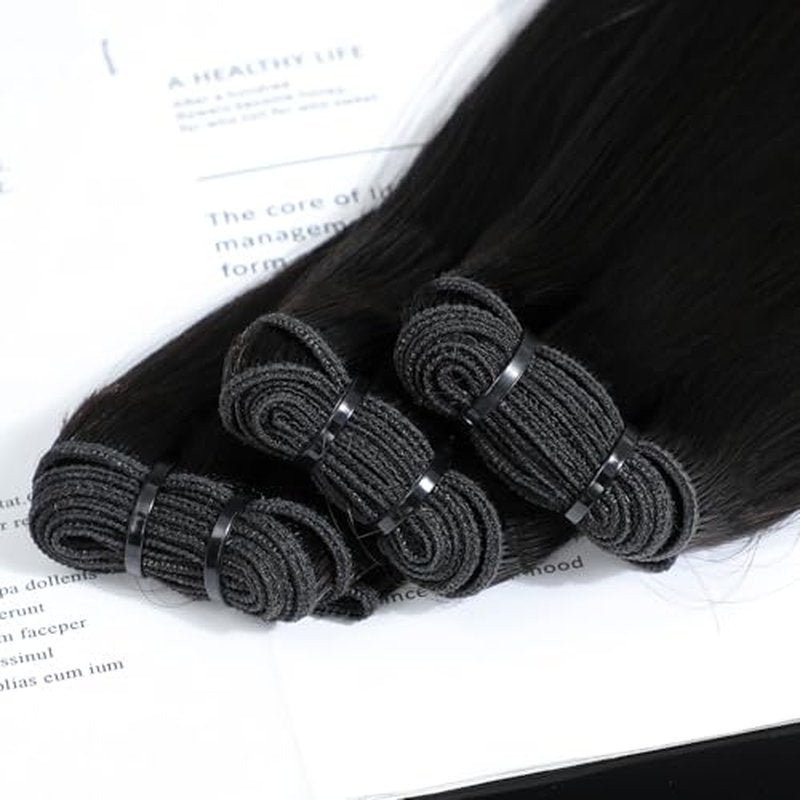 Grand Nature Virgin Human Hair Bundles, Brazilian Raw Virgin Hair Bundles Straight Double Drawn Hair Wefts