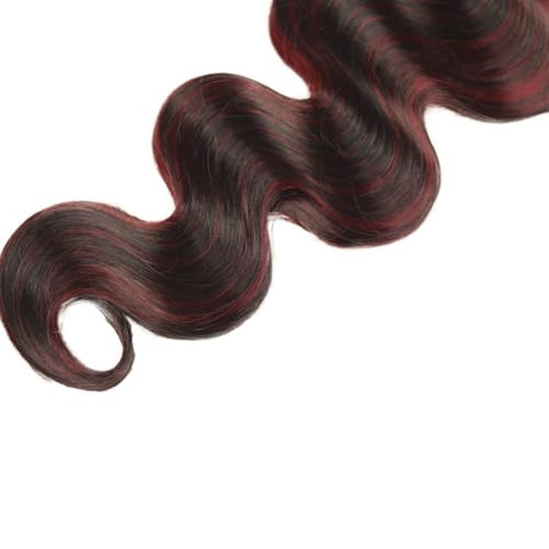 24 26 28 Inch inch Burgundy P1B/99J Body Wave Human Hair Bundles Wine Red 12A Unprocessed Quick Weave for Black Women Soft Sewn In with Double Weft