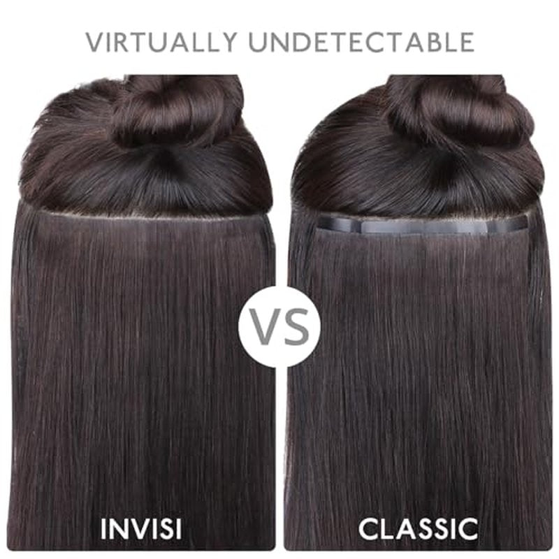 WENNALIFE Invisi Edge Tape in Hair Extensions Human Hair, 20 Inch 50g 20pcs Ash Blonde Highlighted Platinum Blonde Invisible Luxury Remy Hair Extensions Natural Seamless Injected Tape Ins Straight
