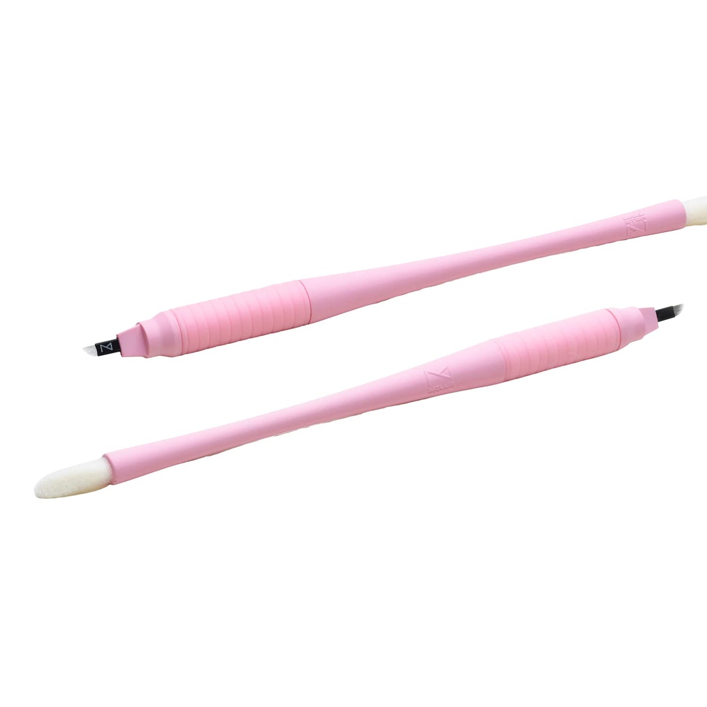 M Mellie's Signature Microblading Eyebrow Pen (Pack of 10) - Disposable Microblading Pen with Sterilized Blade, Comfortable Rubber Grip and Pigment Sponge for Flawless Bro (C12 .18mm, Pink)