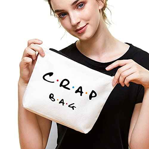 Funny gift Friend makeup bag, Best friend Cosmetic Bag, Friends Theme Natural Reusable Eco-Friendly Makeup Bag Gifts, for Women Men Best Friends Birthday Christmas Gift