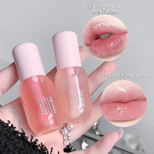 Moisturizing Lip Balm,Hydrating Glossy Lip Oil Stick For Women, Lip Care For Dry & Chapped Lips, Long-Lasting Lip Moisturizer, Christmas Gift, Mother'S Day Gift (2# Peach Jelly)