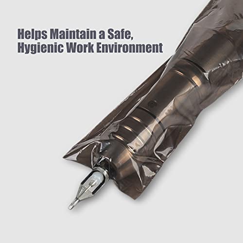 EZ Tattoo Clip Cord Covers - 100 Pcs for Tattoo Machine, Black Sleeves for Equipment Supply and Wrap