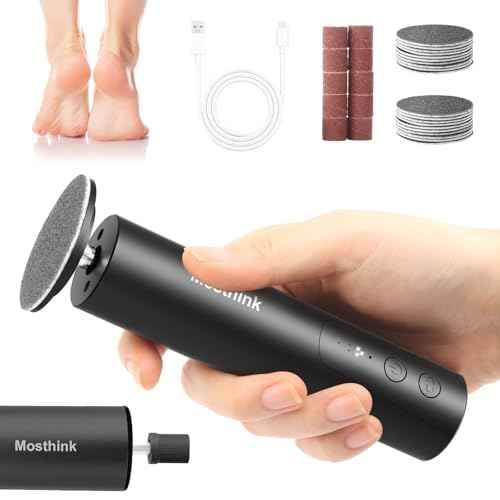 Electric Foot Callus Remover, 2 in 1 | 6 Speed Adjustable Foot File Nail Grinder with Sandpaper Disks, Professional Sander Pedicure Tool for Feet Dead Skin, Self Care Gifts for Women Mom Lover Friends