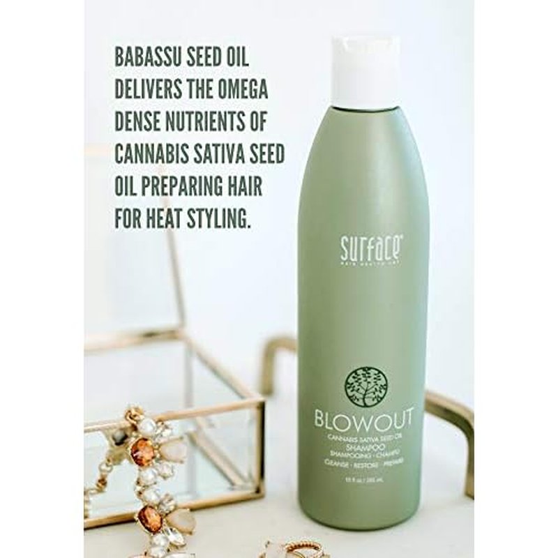 Surface Hair - Blowout Shampoo ? Organic Shampoo for Women and Men, Heat-Resistant with Babassu Oil for Longer Lasting Blowouts