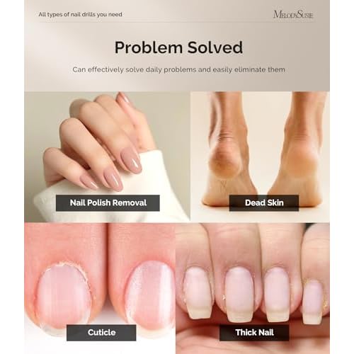 MelodySusie Pen-Shaped One-Hand Stepless Speed Adjustment Cordless Nail Drill, SM220G 30000RPM Portable Rechargeable Electric File for All Manicure Shaping & Acrylic Gel Removal for Pros at Home