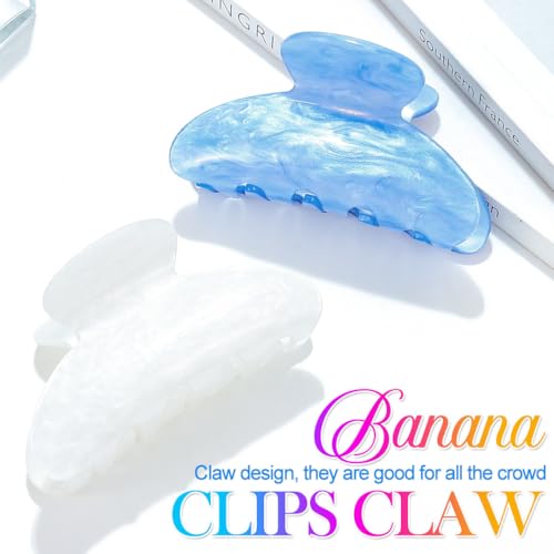 BARTOSI Acrylic Claw Clips Cute Hair Clips Medium Hair Claw Clip Hair Accessories for Women and Girls (Pack of 2)