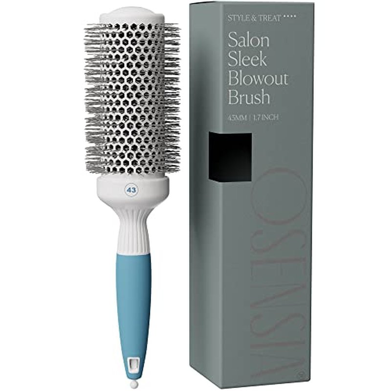 Medium Round Brushing Brush - Ceramic Hair Brush for a Smooth Salon Style Look - Professional Brushing Brush Ideal for All Hair Types - 43 mm