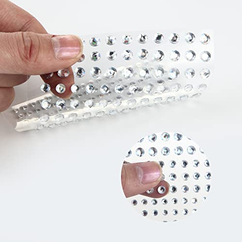 2310 PCS Self Adhesive Rhinestone Gem Stickers for Face Nail Body Makeup Festival,4 Size 14 Sheets Bling Jewels Stickers Earrings for DIY Kids Craft Card Decorations