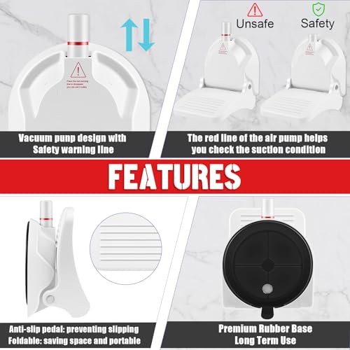 Suction Cup Shower Foot Rest for Shaving Legs, Foldable Shower Step Foot Rest Tool Stand to Shave Legs, Anti-Slip Shower Ledge Leg Shaving Shelf