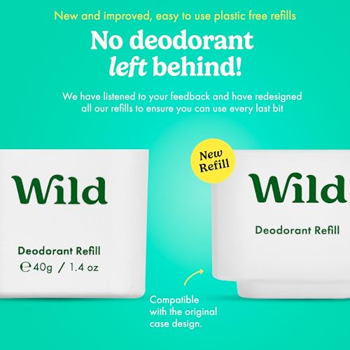 Wild - Refillable Deodorant Variety Pack - Aluminum Free - Scents Include Fresh Cotton & Sea Salt, Cherry Blossom and Coconut & Vanilla - Long Lasting Protection