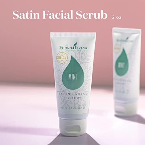 Satin Facial Scrub Mint - Gentle Exfoliating Skincare for Bright Complexion | 2 oz | All Skin Types