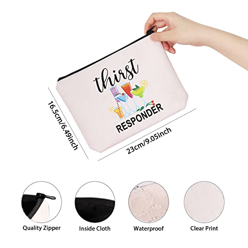 Funny Bartender Gift Thirst Responder Bartending Barista Zipper Pouch Makeup Bag (thirst RESPONDER)
