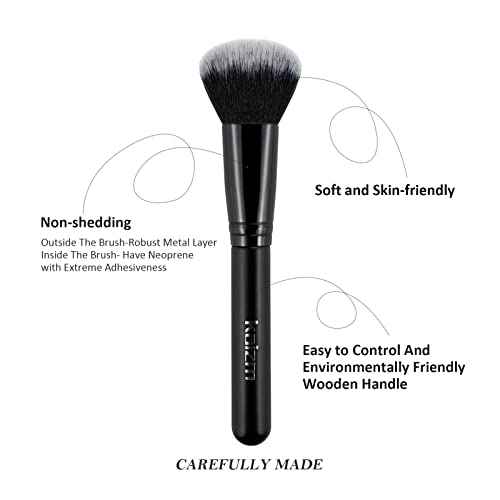 Daxstar Makeup Brushes with a Foldable Case, Makeup Kit 15PCS, Make up Brushes Set Black with 4 Makeup Sponges