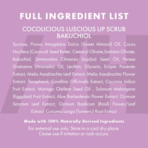 Handmade Heroes Bakuchiol Lip Scrub 1 fl oz Deep Conditioning Lip Plumper Helps Reduce Fine Lines and Wrinkles Appearance 100% Cruelty Free Vegan Lip Care for Luscious Lips