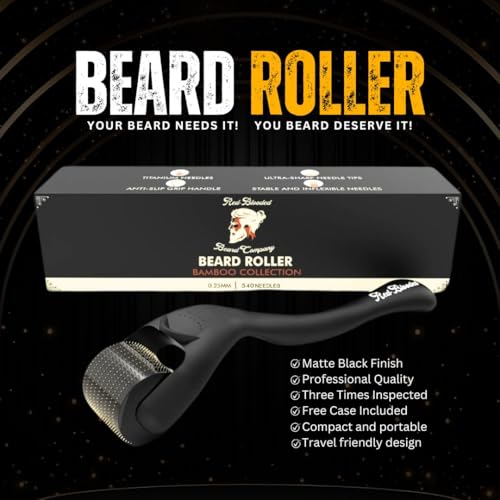 Beard Derma Roller Scalp Hair Care ? Microneedle dermaroller for Beard & Facial Hair, Rodillo para Minoxidil, Supports Thicker-Looking Beard, Patchy Beard Filler for Men